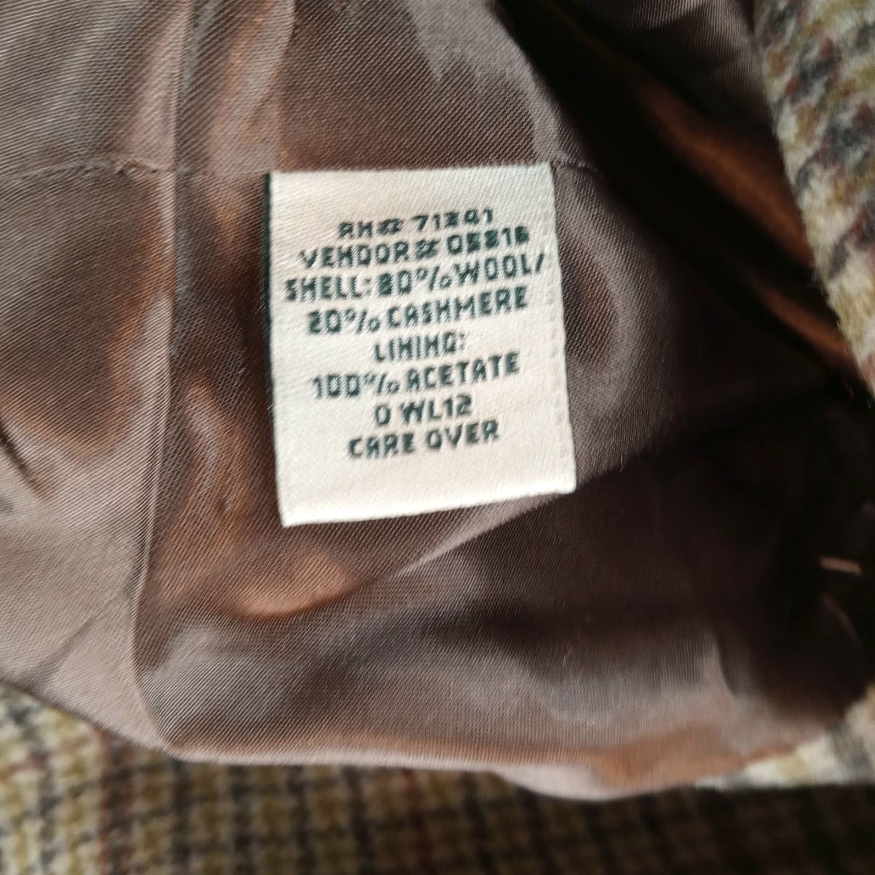 Vintage L.L. Bean Women's Brown Plaid Wool Cashmere Blazer Jacket Size 10R Size L / US 10 / IT 46 - 6 Thumbnail