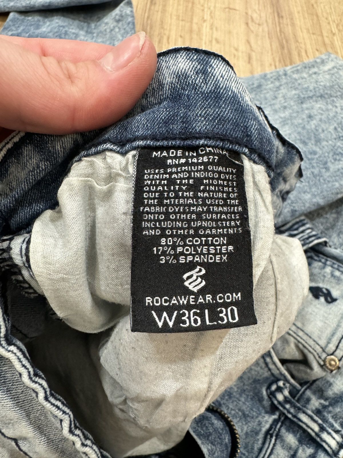 Vintage Y2K Rocawear JNCO Style Denim Jeans W36 L30