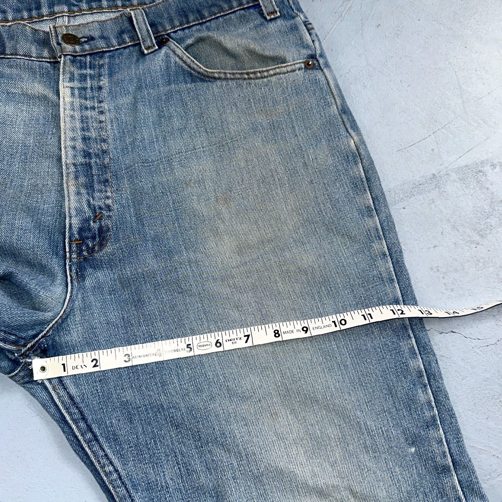 Levi's VINTAGE Levi's 517 Jeans Boy—Levi's 517 Bootcut Denim Blue 38x32 USA 80s Talon Act Orange Tab Mens Regular Cotton Size US 38 / EU 54 - 7 Thumbnail