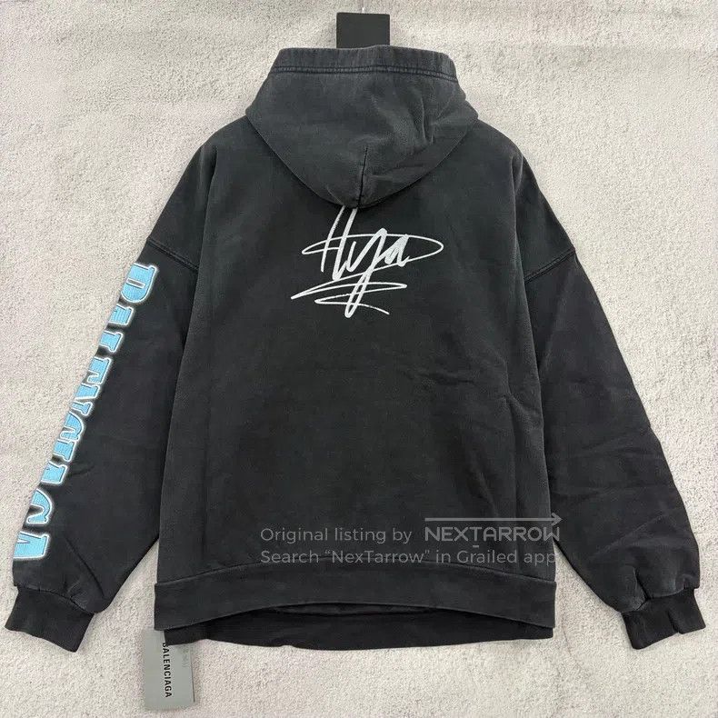 Balenciaga Balenciaga Celebrity Female Star Black Hoodie Size US S / EU 44-46 / 1 - 2 Thumbnail