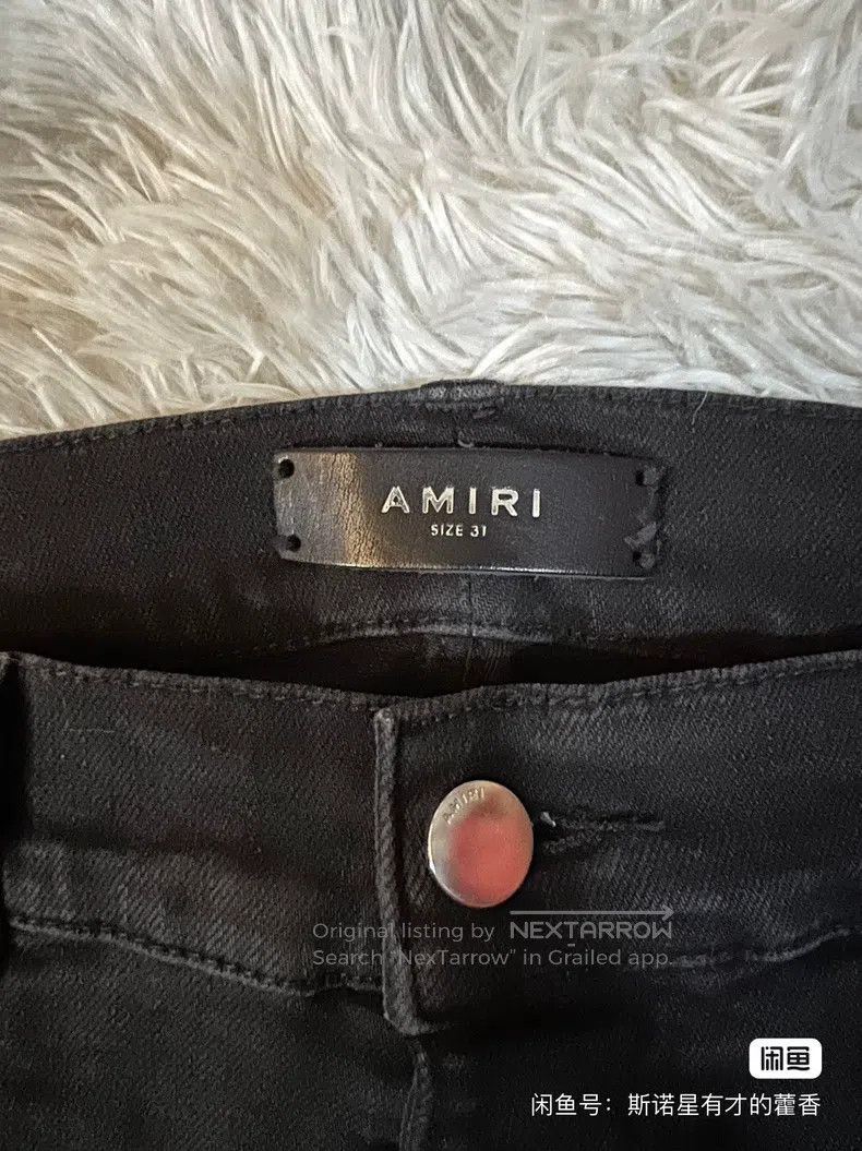 Amiri Amiri Size 31 Washed black destroyed jeans Size US 31 - 2 Thumbnail