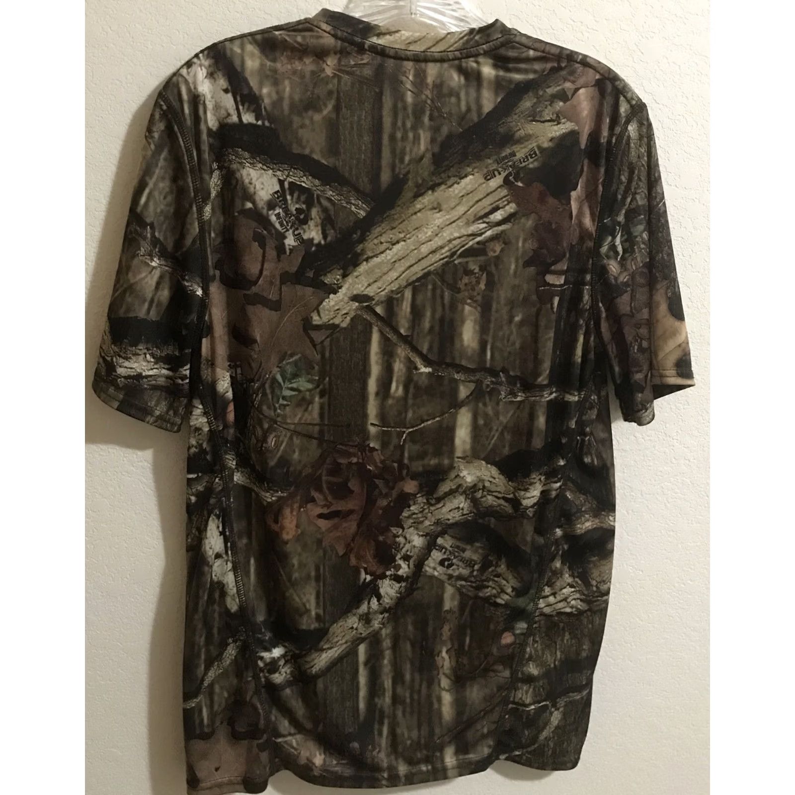 Vintage Energy Zone T-Shirt Oak Camouflage Poly Crew Neck Short Sleeve Brown XS S M L - Hunting, Loose Fit, Regular, Men Size US S / EU 44-46 / 1 - 2 Thumbnail