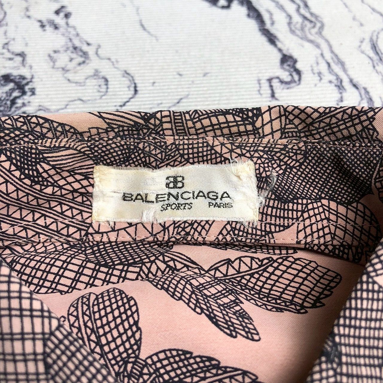 Balenciaga Vintage 90s Y2K Balenciaga Floral Print Long Sleeve Shirt Size US M / EU 48-50 / 2 - 8 Thumbnail