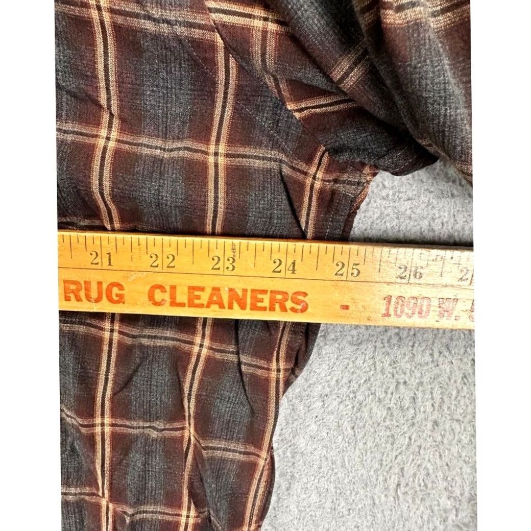 Hart Schaffner Marx Hart Schaffner Marx Shirt Adult XL Grey Orange Plaid Outdoor Mens Button Down Size US XL / EU 56 / 4 - 5 Thumbnail