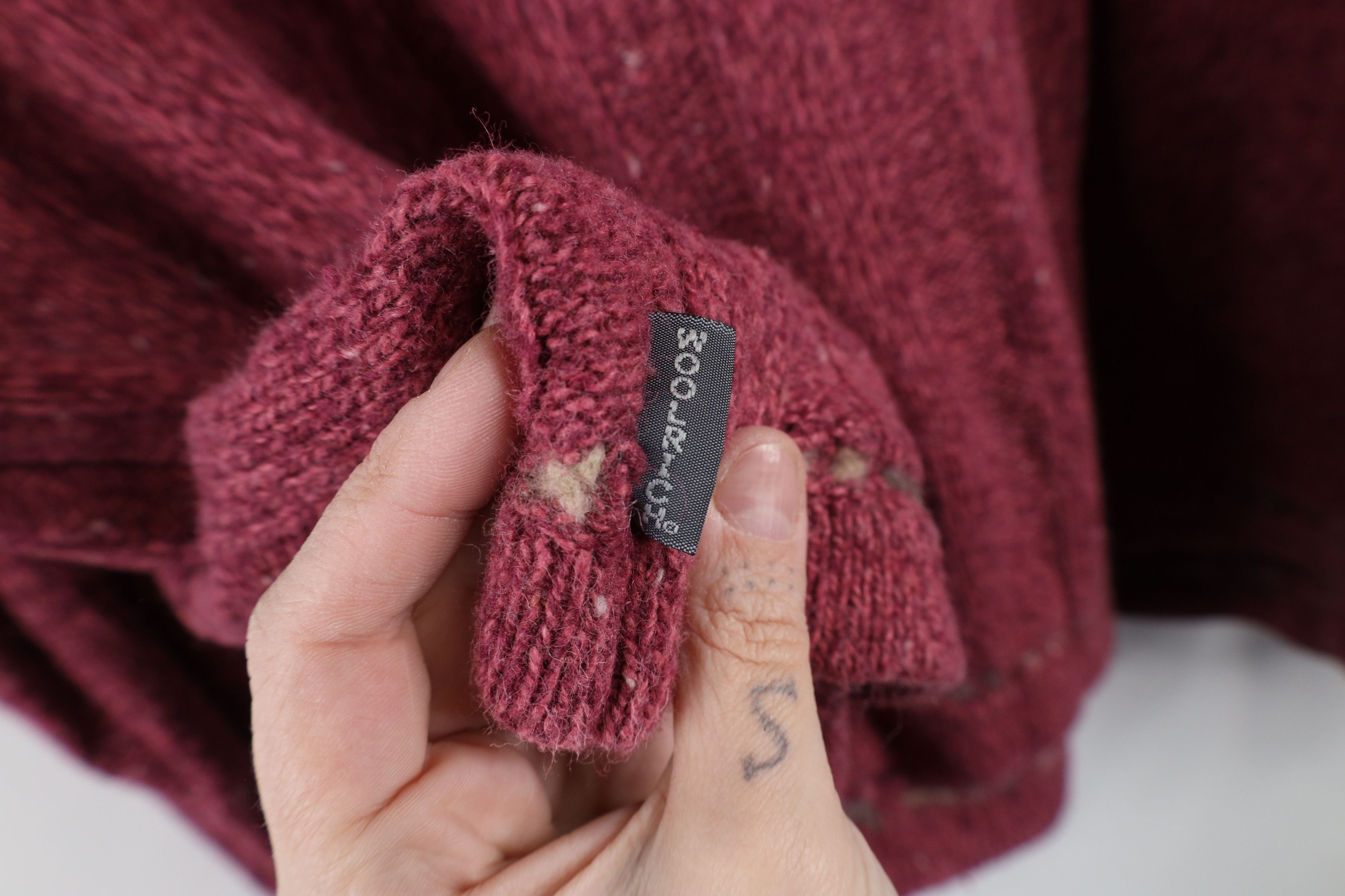 Vintage × Woolrich Woolen Mills Vintage 90s Woolrich Blend Ribbed Knit Half Zip Sweater Pink Size XXL / US 16-18 / IT 52-54 - 8 Thumbnail