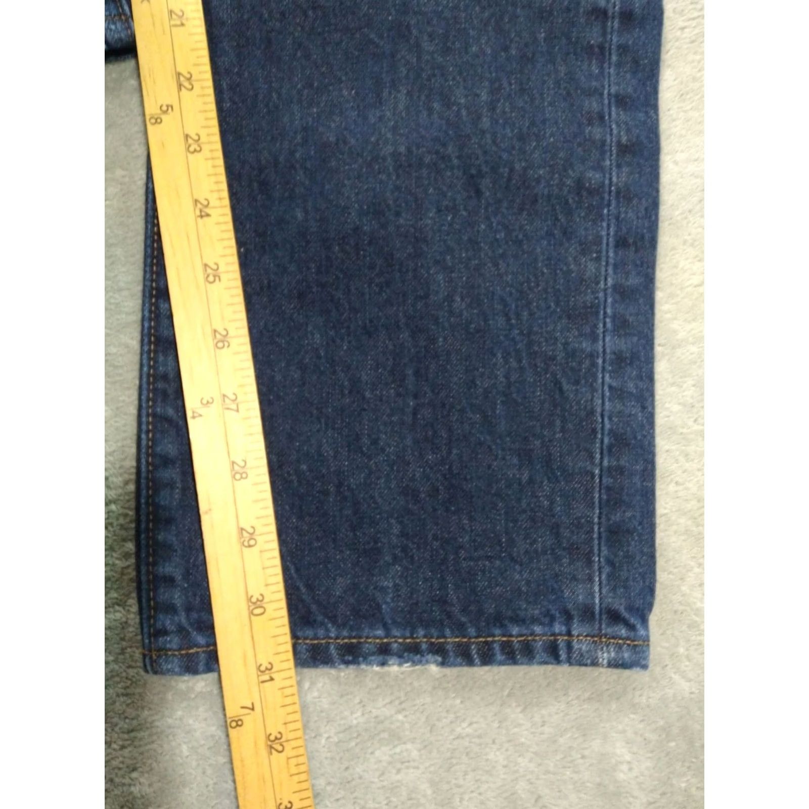 J.Crew J.CREW Jeans Mens 34x32 Blue Denim Straight Fit Mid Rise Dark Wash Regular 5-Pocket Mens Jeans Size US 34 / EU 50 - 5 Thumbnail