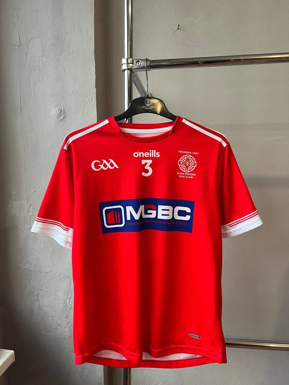 O'Neills 2022/23 GAA GLEN ROVERS #3 MATCH WORN PLAYER ISSUED JERSEY L Size US M / EU 48-50 / 2 - 2 Thumbnail