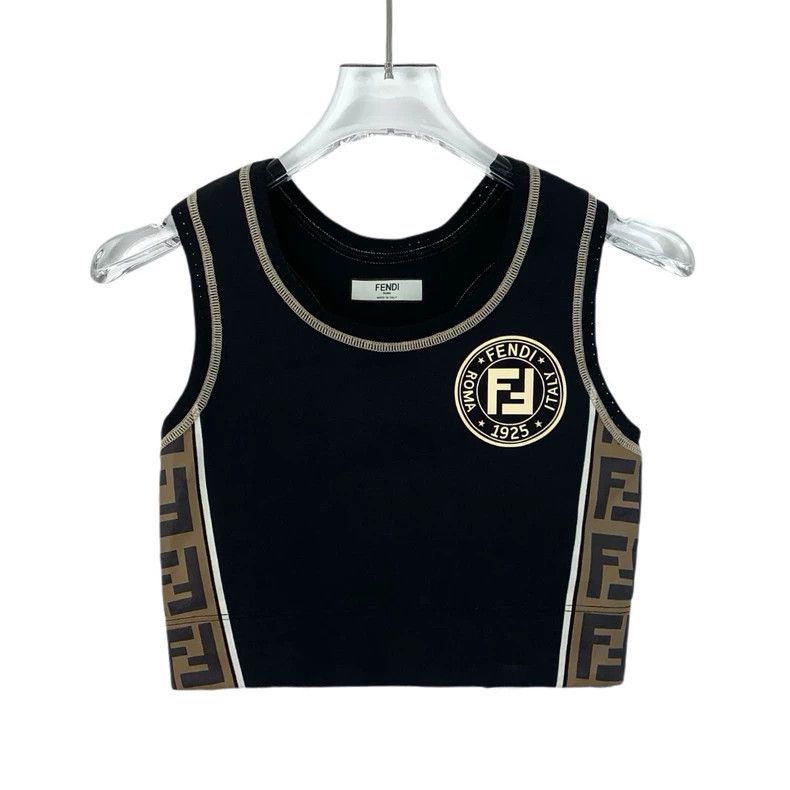 Fendi Fendi Colorblock Logo Sleeveless Tank Size US S / EU 44-46 / 1 - 1 Thumbnail