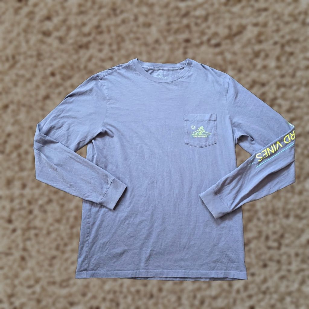 Vineyard Vines VINEYARD VINES Shirt Men Small Blue Skiing Winter Snow Crew Neck Long Sleeve Ski Theme Mens Size US S / EU 44-46 / 1 - 1 Thumbnail