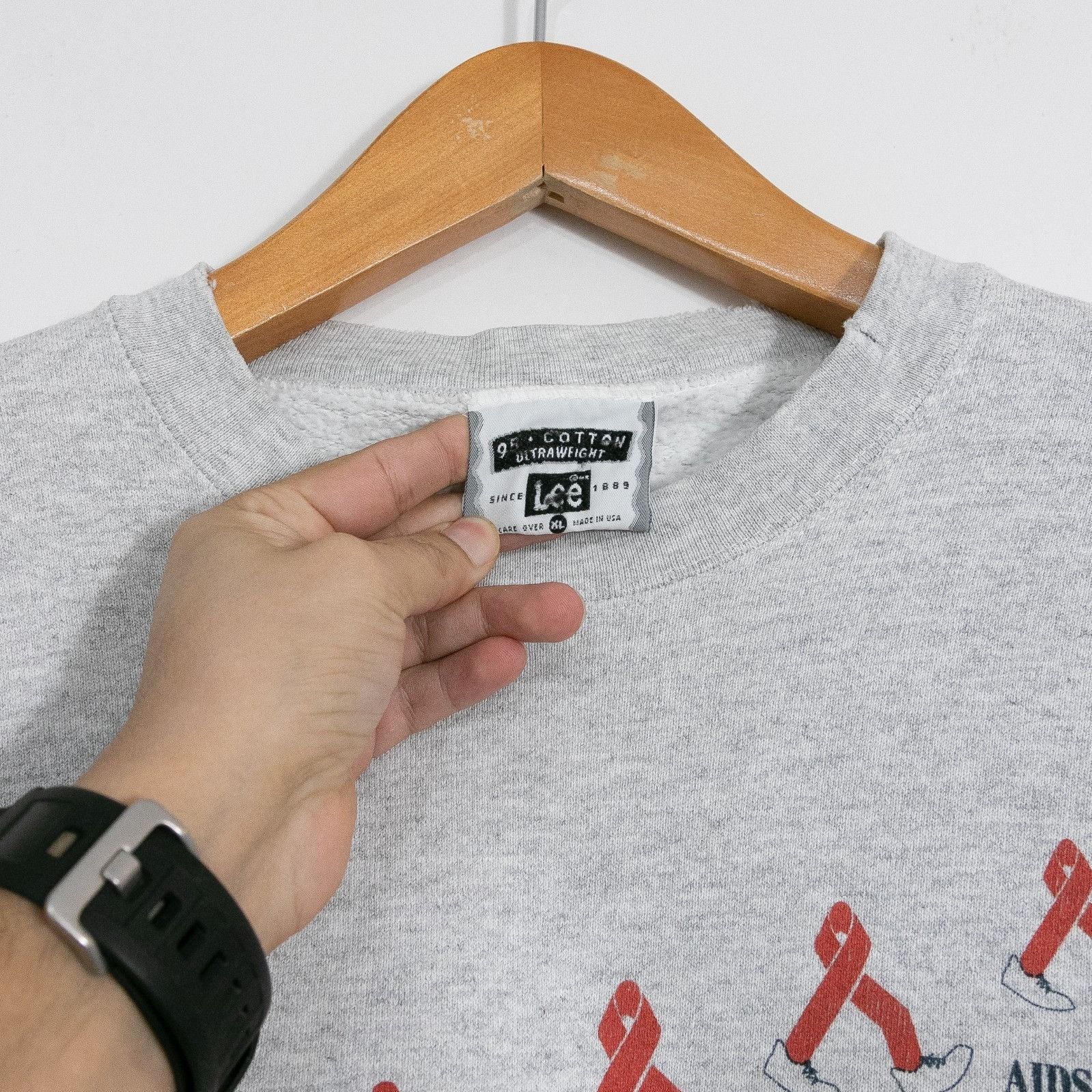 Vintage Vintage 90s San Francisco Aids Walk Sweatshirt Mens XL Size US XL / EU 56 / 4 - 6 Thumbnail