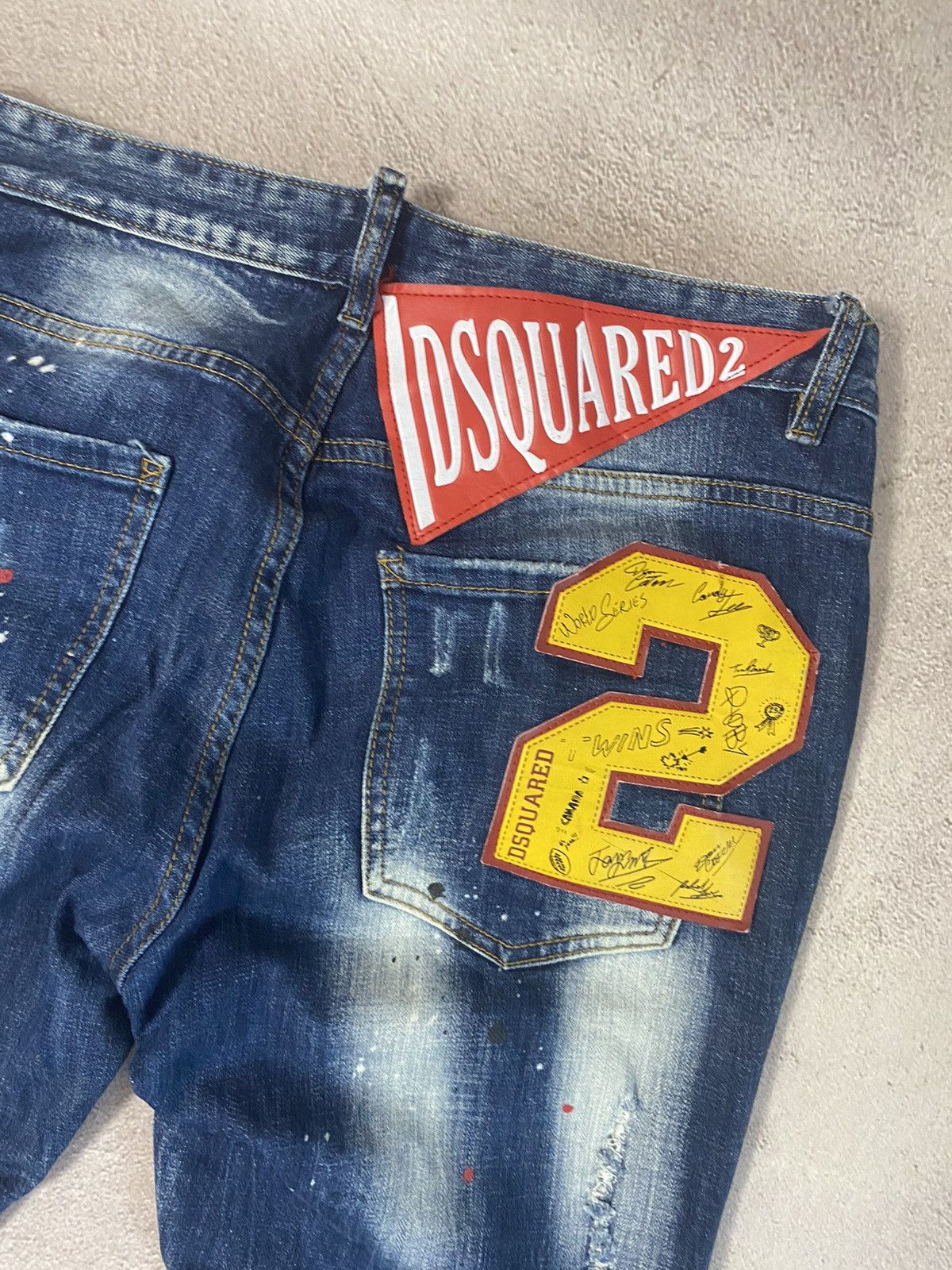 Japanese Brand Dirty pants Faded Crash denim thrashed y2k distressed jeans Size US 32 / EU 48 - 5 Thumbnail