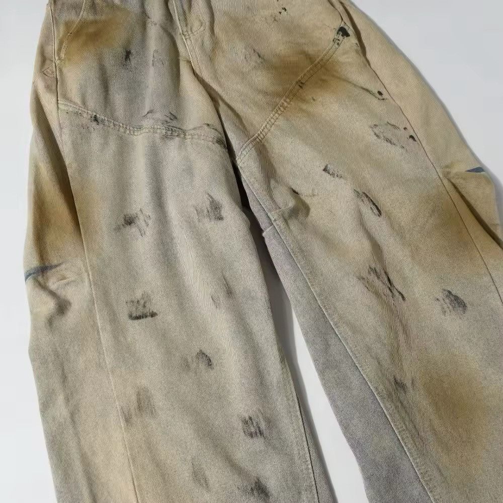 Jewelry Yellow Mud Dyed Dirty Jeans Size US 31 - 6 Thumbnail