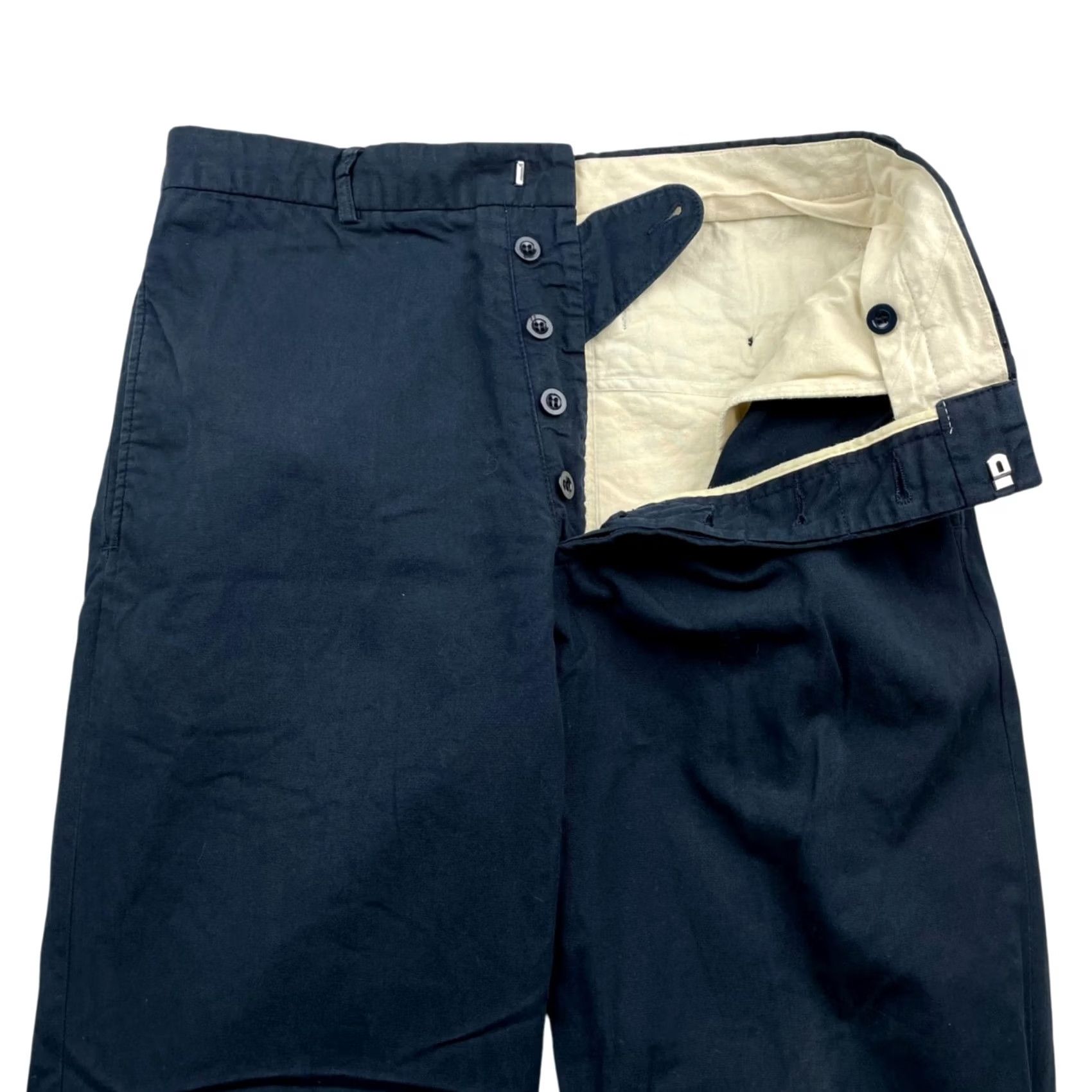 Hackett Hackett London Men's Chino Pants Navy Blue 100% Cotton Button-Fly Straight Front 32x30 Regular Size 32 Mens Size US 32 / EU 48 - 4 Thumbnail