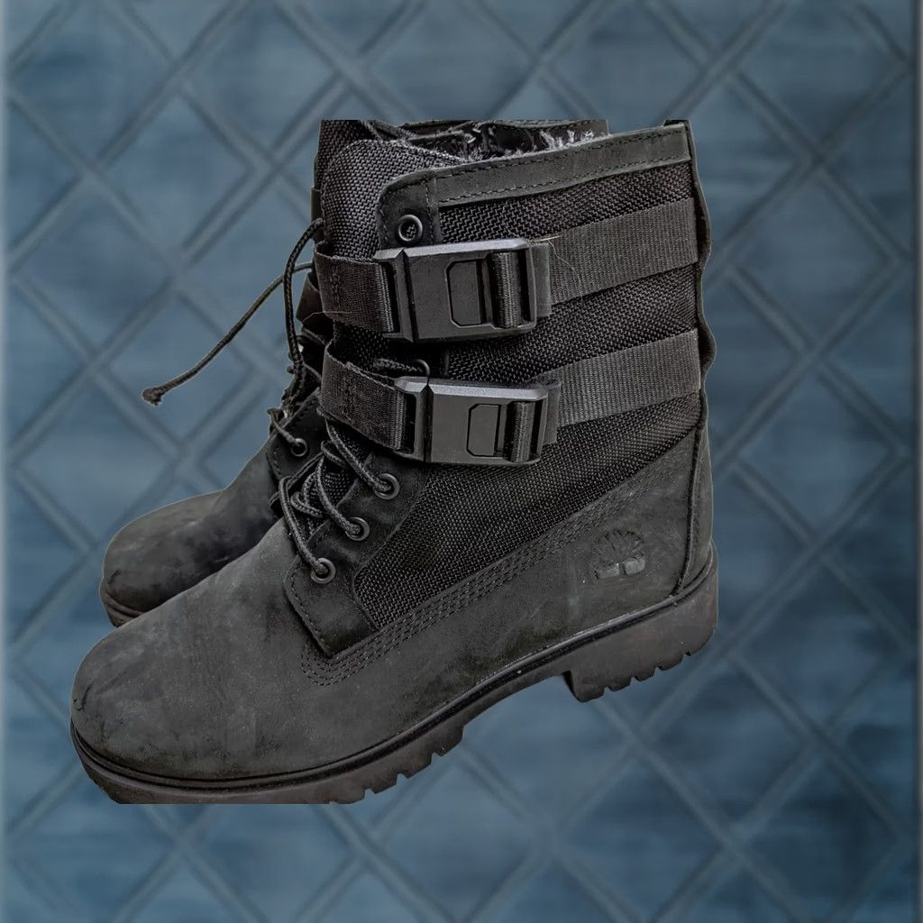 Timberland Timberland Jayne Women 6.5 37.5 Black Zip Waterproof Buckle Combat Boot Mens? Size US 7 / IT 37 - 1 Thumbnail