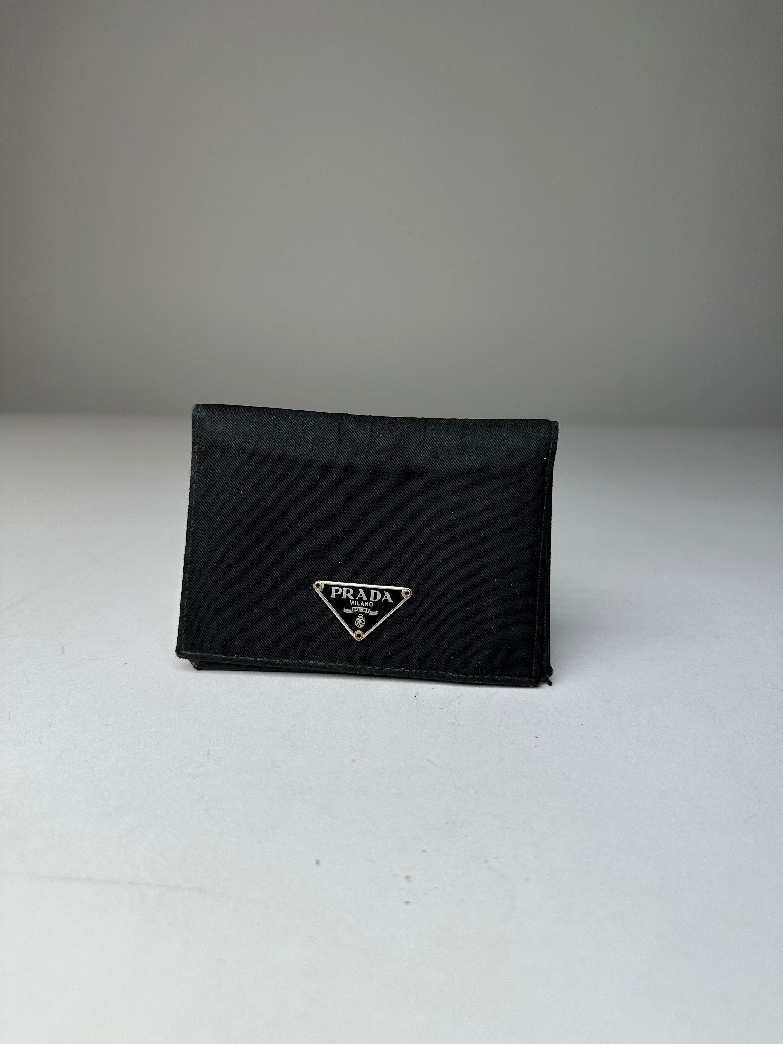 Prada Vintage Nylon Wallet Black Silver Size ONE SIZE - 1 Thumbnail