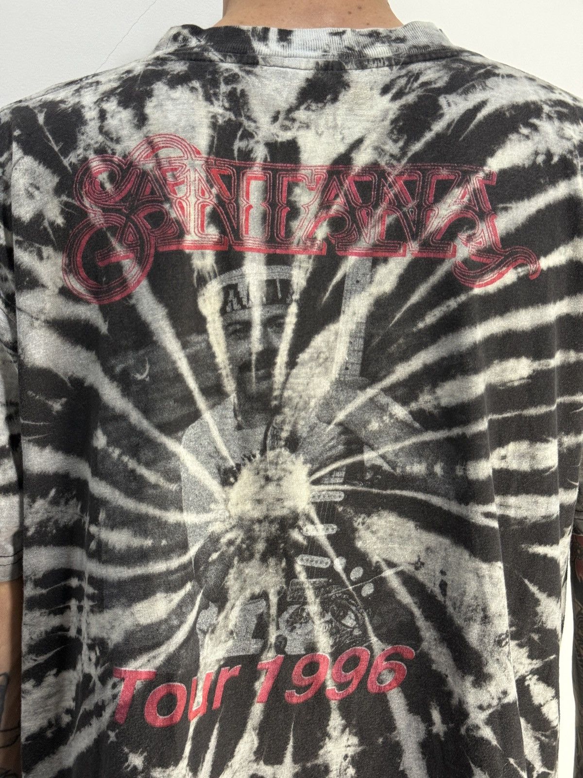 Vintage Vintage 1990s Santana Tie Dye Tshirt Size US XL / EU 56 / 4 - 4 Thumbnail