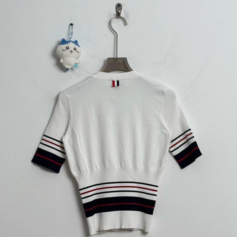 Thom Browne Thom Browne size0 Color strip knitted short sleeve Size S / US 4 / IT 40 - 3 Thumbnail