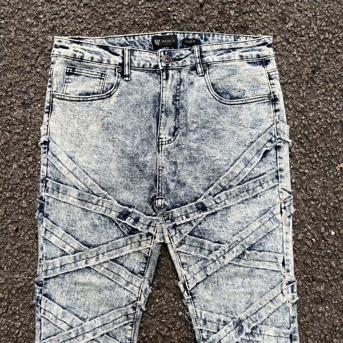Other Stacked Fit Flare Jeans Bootcut Denim Pants Size US 34 / EU 50 - 4 Thumbnail