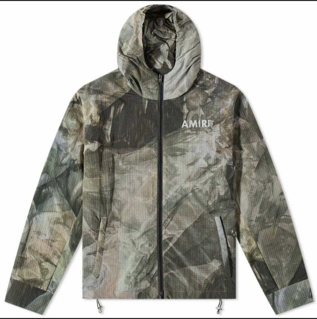 Amiri AMIRI Green Logo Camouflage Windbreaker Size L Size US L / EU 52-54 / 3 - 1 Thumbnail