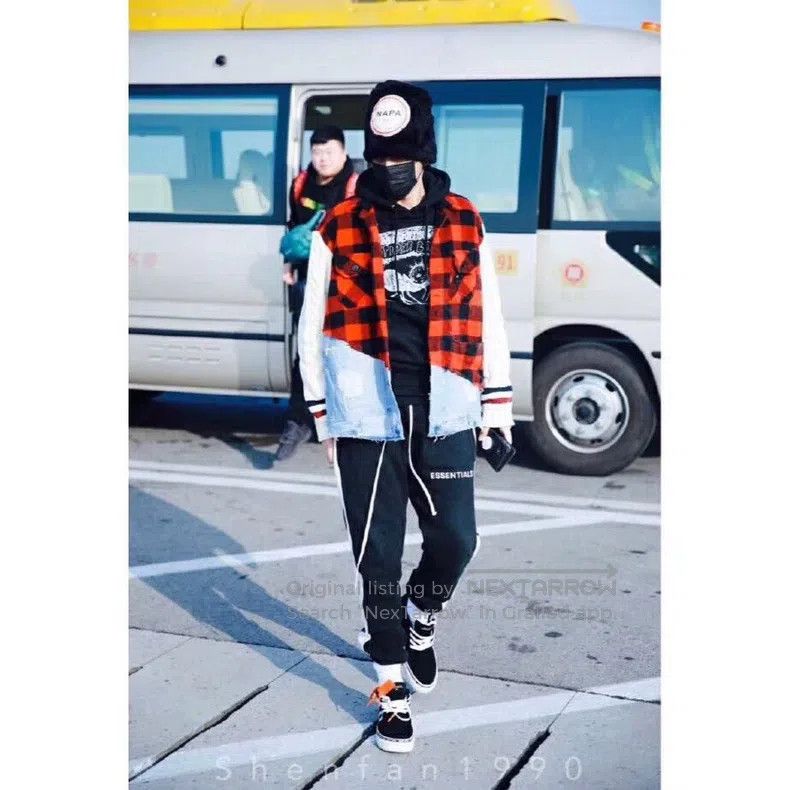 Greg Lauren Greg Lauren Red and White Plaid Coarse Flannel Patchwork J Size US M / EU 48-50 / 2 - 6 Thumbnail