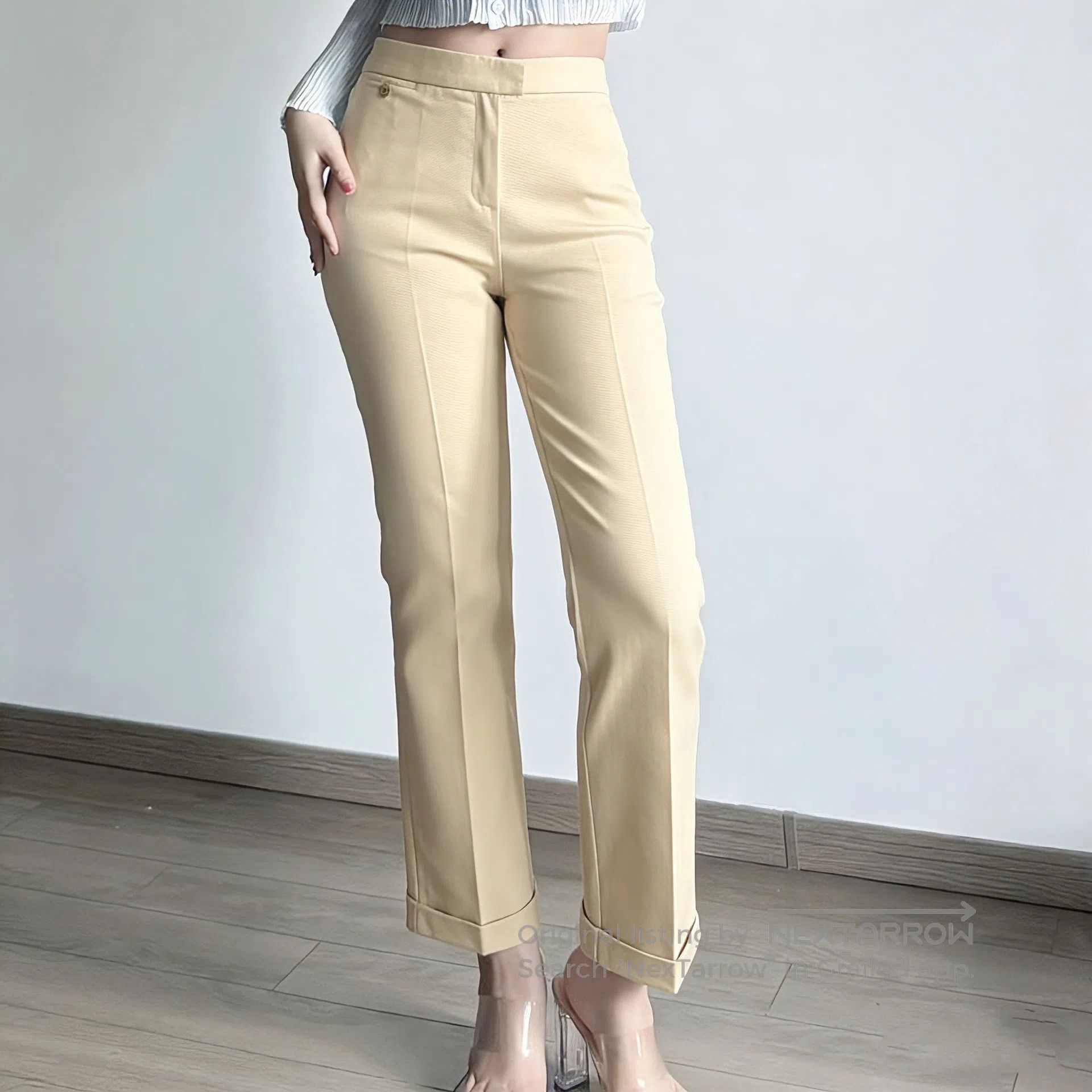 Hermes Hermes Ivory Nine-Quarter Hem Denim Pants| Size US 38 / EU 54 - 8 Thumbnail