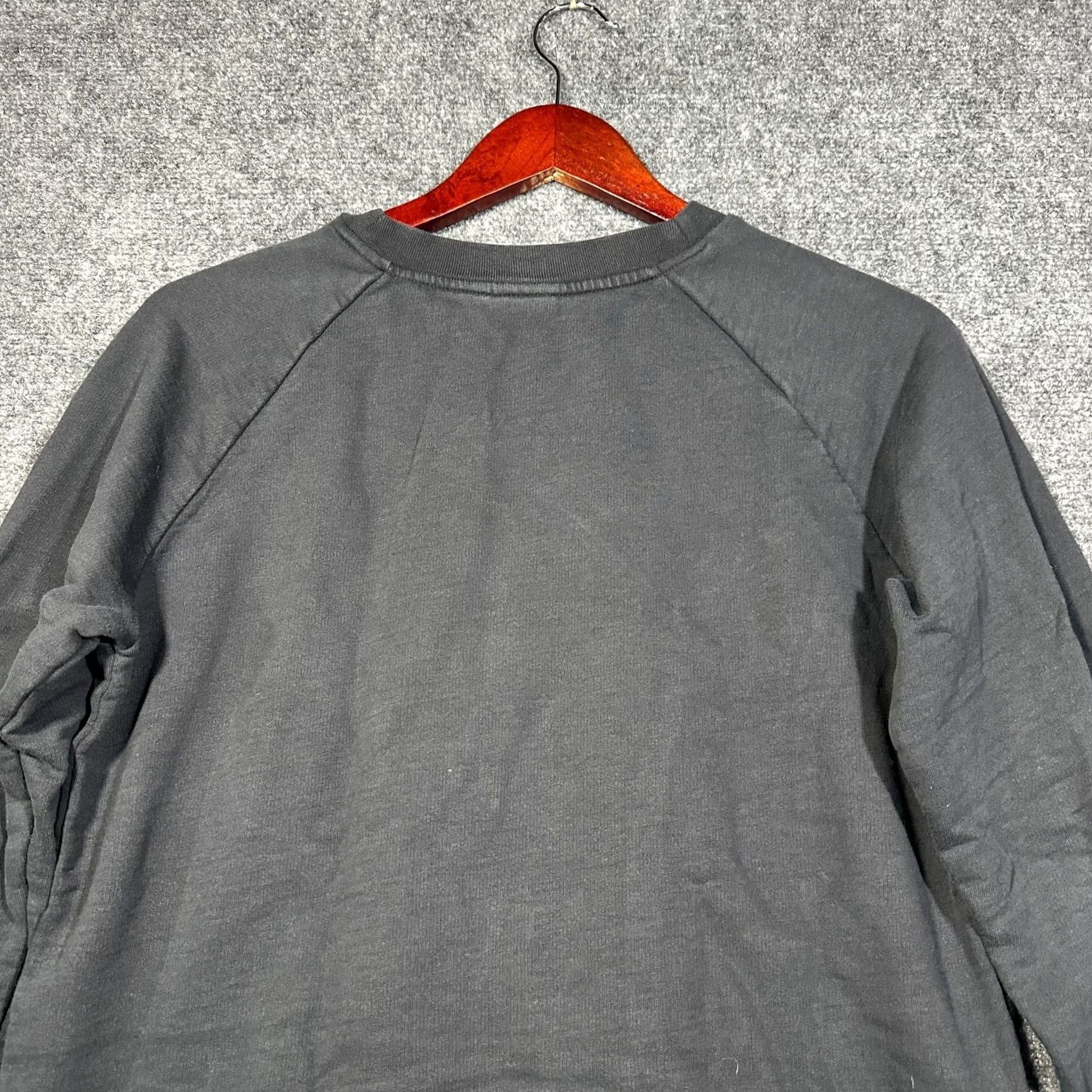 Adidas VINTAGE Adidas Trefoil Sweatshirt Womens M Black Cotton Rib Hem Cuffs White Logo Size M / US 6-8 / IT 42-44 - 8 Thumbnail