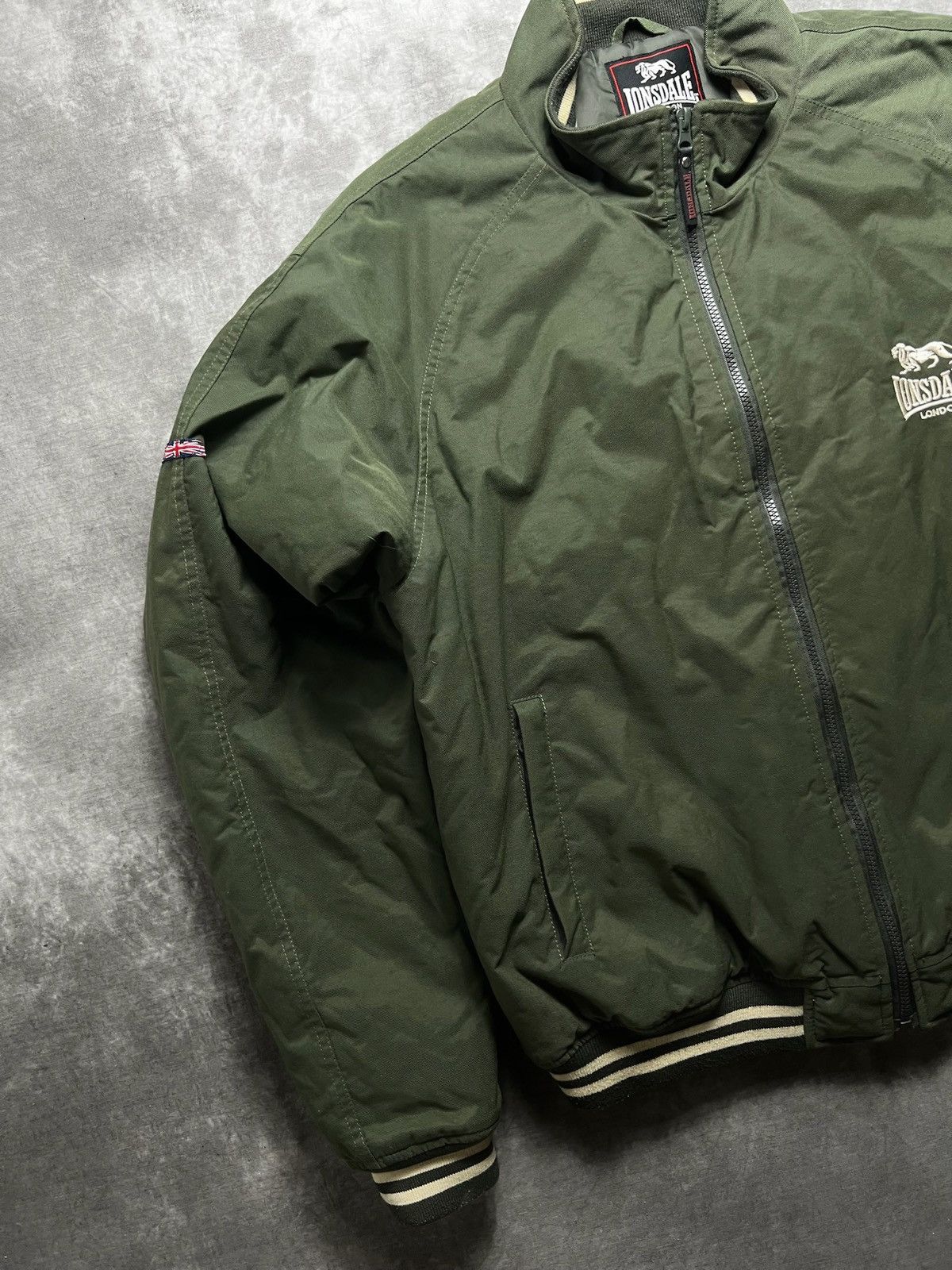Lonsdale Lonsdale Bomber Jacket Green Vintage Streetwear XXL Size US XXL / EU 58 / 5 - 4 Thumbnail