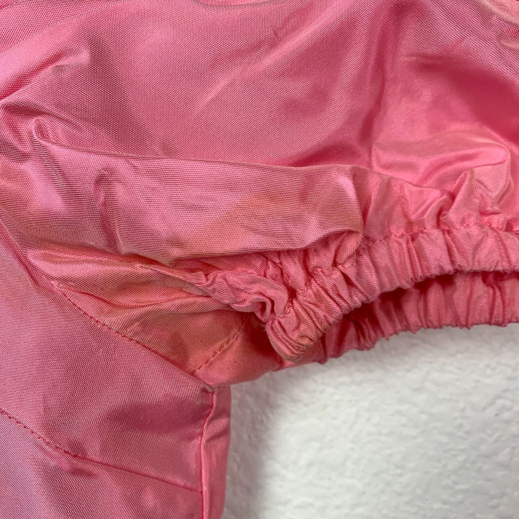 Pinko VINTAGE 1960s Pink Sateen Long Short Sleeve Empire Waist Dress Chest 32" STAINS Handmade Satin Eveningwear 60s Womens Size 31" - 6 Thumbnail