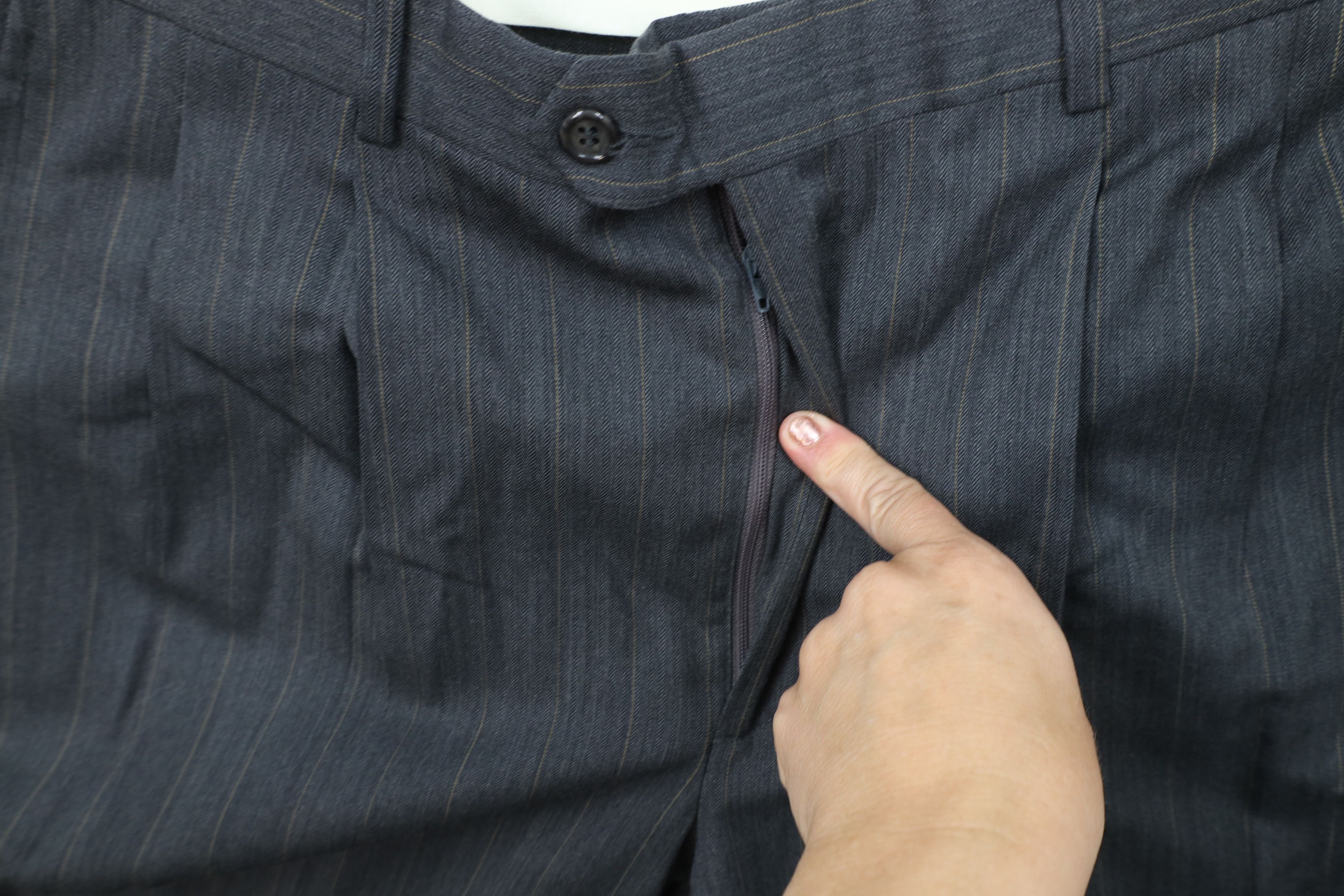 Vintage Vintage 90s Streetwear Wool Striped Wide Leg Chino Pants Size US 38 / EU 54 - 5 Thumbnail