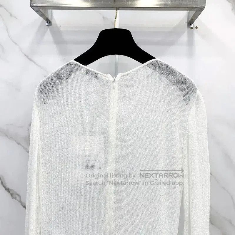 Chanel Chanel Long Sleeve White Cotton Dress . Size L / US 10 / IT 46 - 7 Thumbnail
