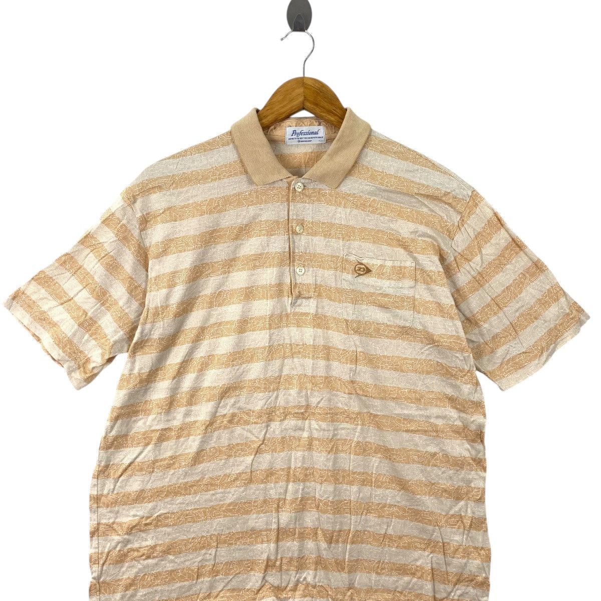 Dunlop Vintage DUNLOP PROFESSIONAL GOLF Monogram Polo Tee Shirt Size US L / EU 52-54 / 3 - 2 Thumbnail