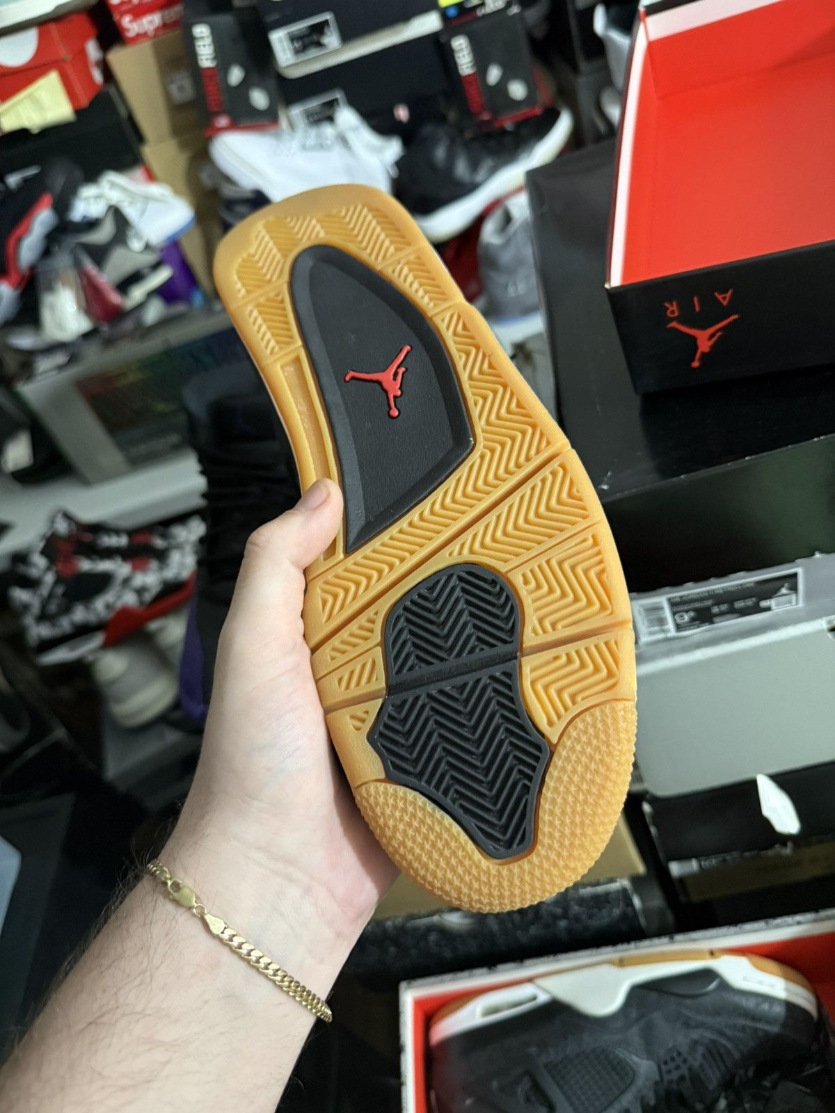 Jordan Brand Jordan retro 4 laser black gum sz 10 Size US 10 / EU 43 - 5 Thumbnail