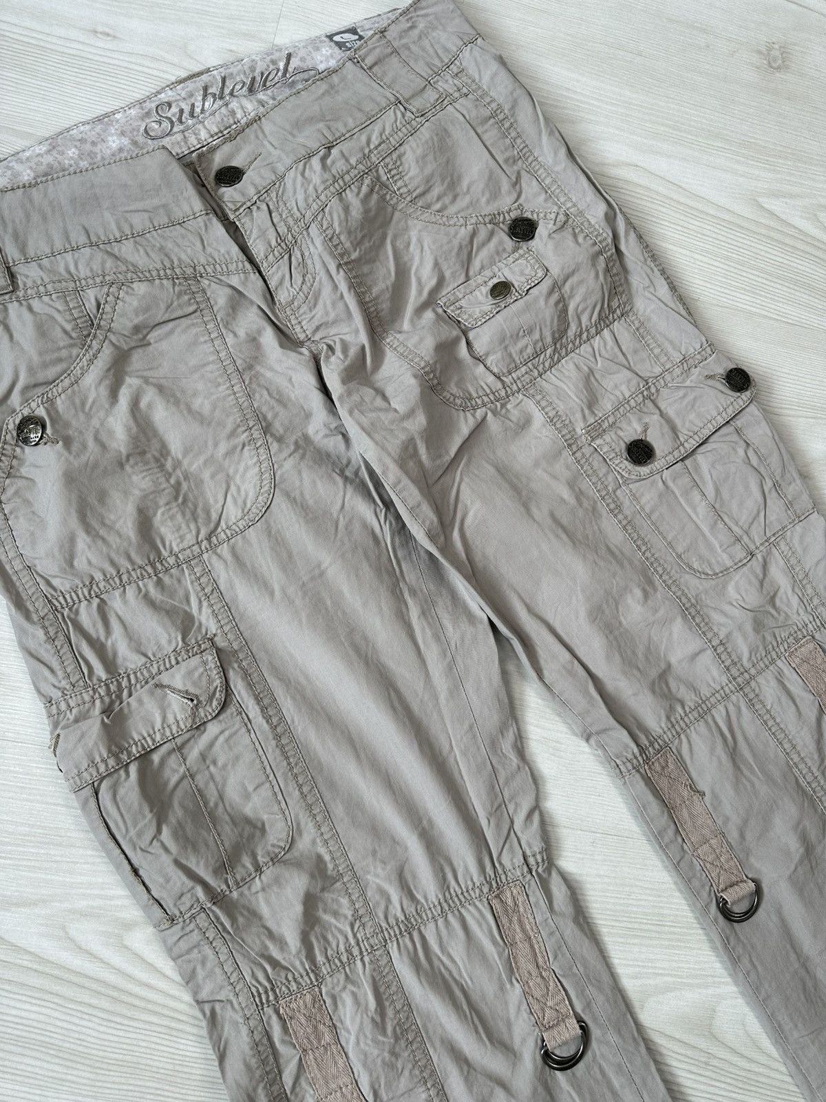 14th Addiction × Japanese Brand Vintage Y2k Cargo Baggy Pants Womens Streetwear Size 32" / US 10 / IT 46 - 3 Thumbnail