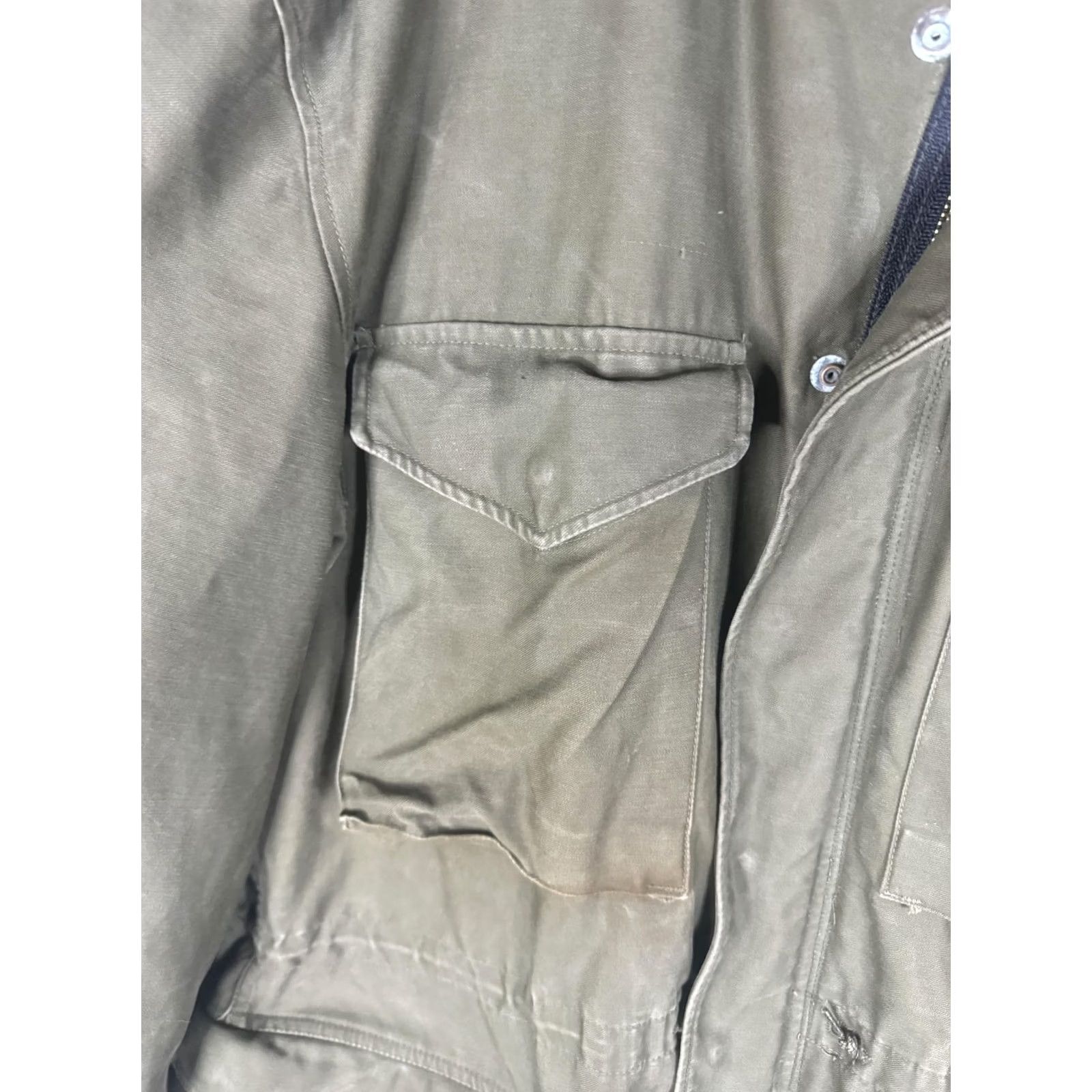 Olive VINTAGE US Army M-1951 Field Jacket Mens Long Small Olive Green Coat 1950s Size US S / EU 44-46 / 1 - 5 Thumbnail