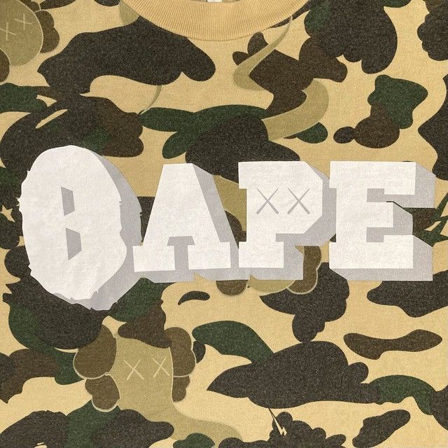 Bape × Kaws BAPE × Kaws Bendy 1st Camo Yellow T-shirt a bathing ape NIGO Size US S / EU 44-46 / 1 - 3 Thumbnail