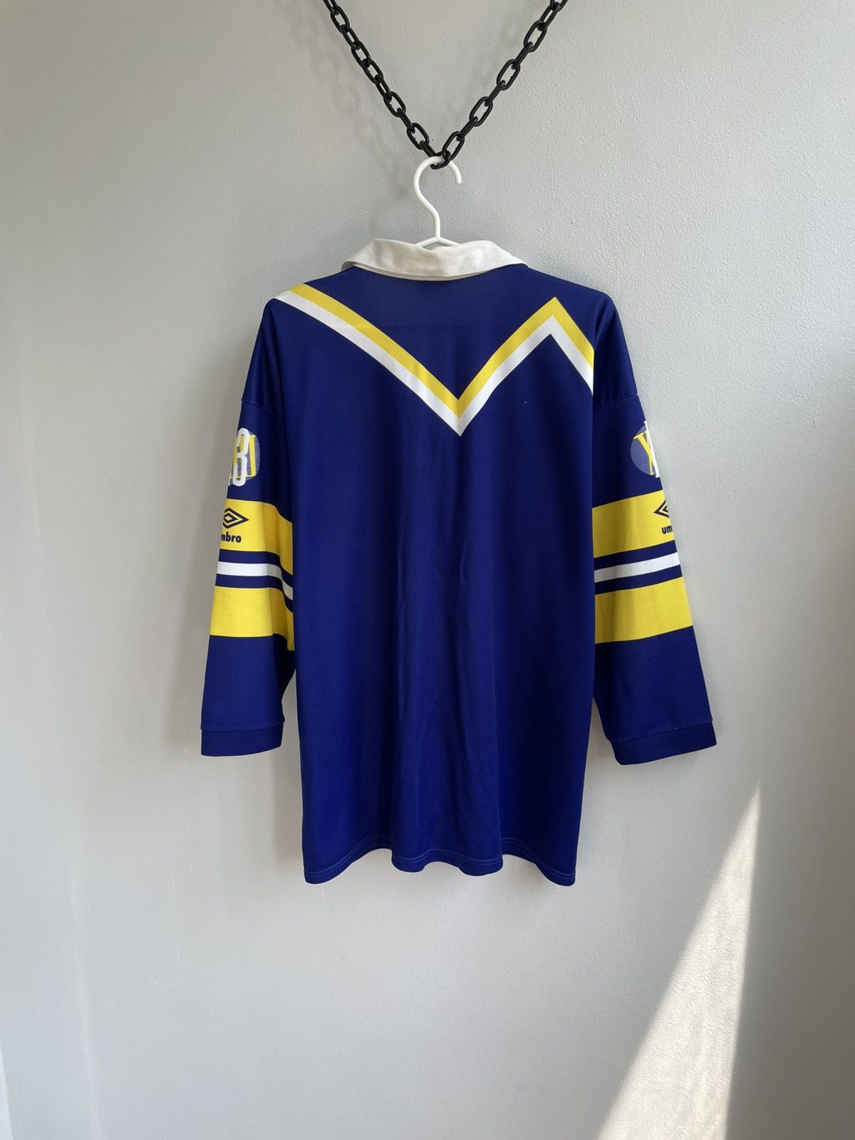 Vintage Leeds Rhinos RLFC 1990 1991 Umbro Rugby Jersey Shirt Size US M / EU 48-50 / 2 - 18 Thumbnail