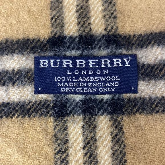 Burberry Burberry Beige Nova Check Scarf in 100% Lambswool [A] Size ONE SIZE - 5 Thumbnail