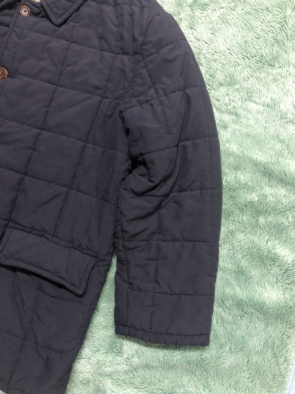 Vintage Vintage Ital Style Quilted Down Coat Jacket Leather Collar Size US XL / EU 56 / 4 - 13 Thumbnail