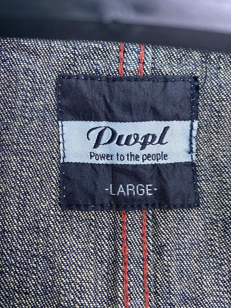 Japanese Brand Vtg 90s Power To The People indigo dyed workwear jacket Size US L / EU 52-54 / 3 - 4 Thumbnail