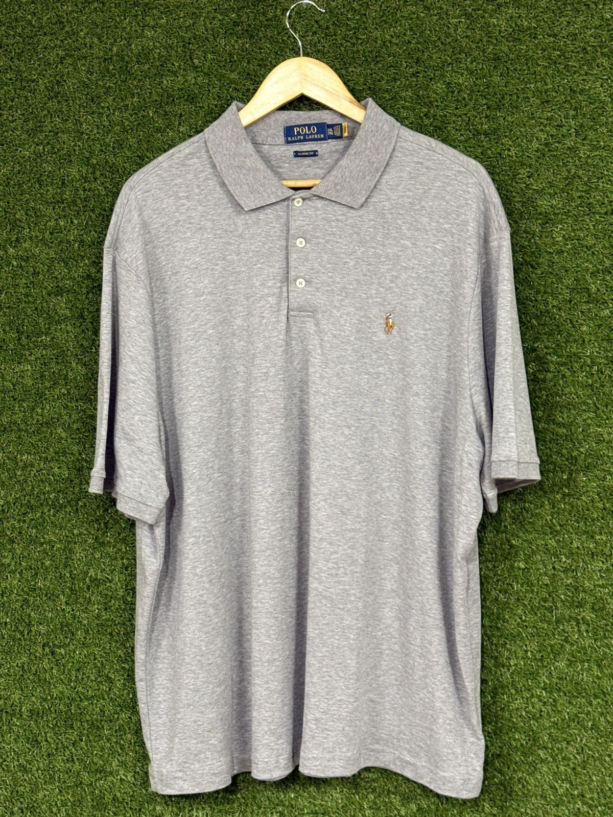 Polo Ralph Lauren Modern Polo Ralph Lauren Soft Grey Logo Shirt 2XL XXL PRL Size US XXL / EU 58 / 5 - 2 Thumbnail