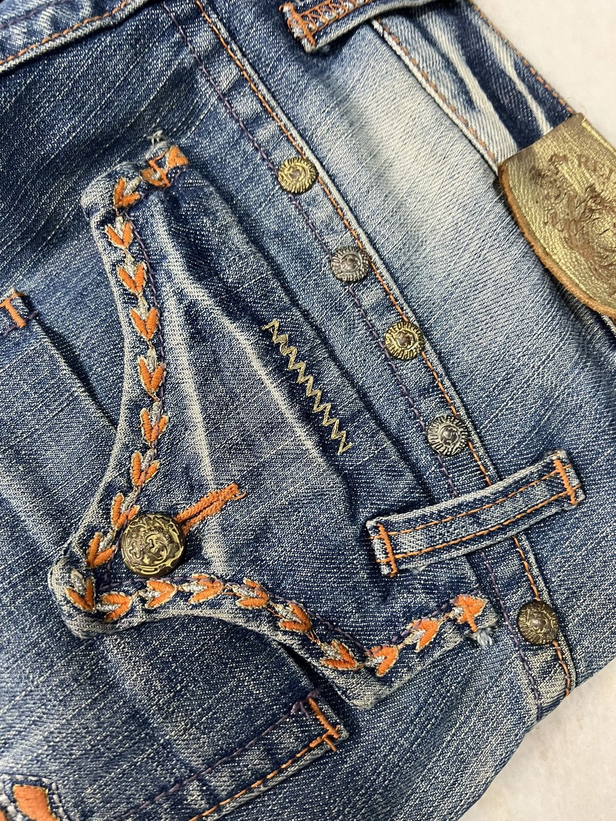 If Six Was Nine × Japanese Brand × Le Grande Bleu (L.G.B.) 💥Flare💥 Crazy 90’s Style Red Pepper Denim Size US 31 - 12 Thumbnail