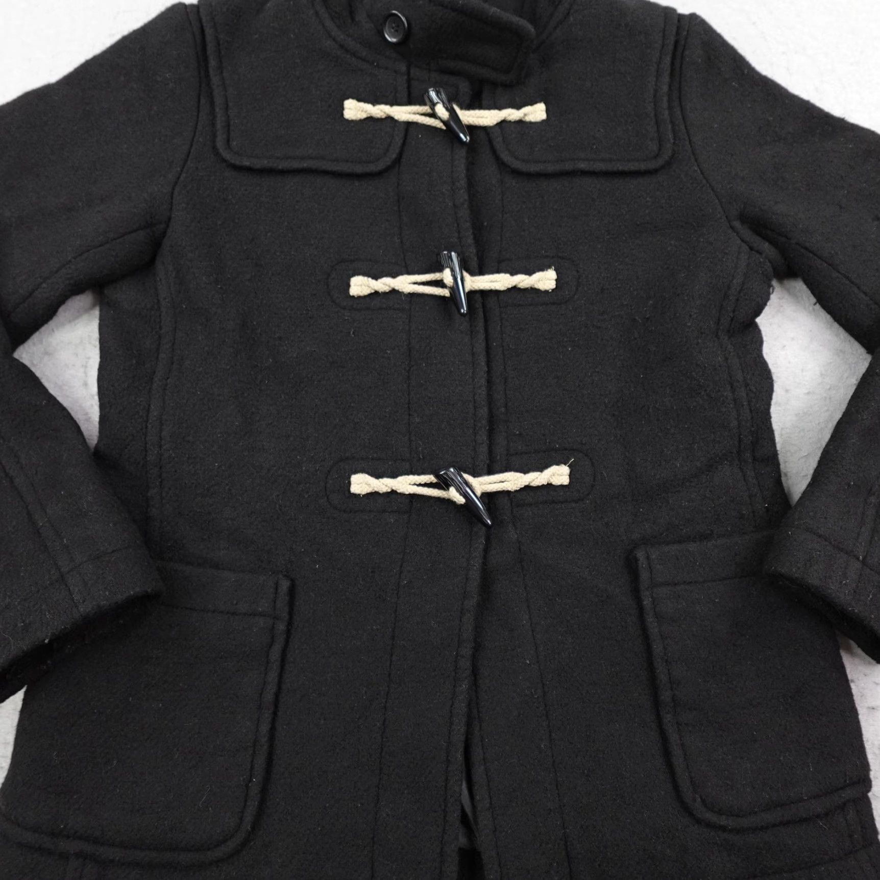 Uniqlo Uniqlo Coat Womens Medium Black Wool Blend Toggle Duffle Hooded Parka Size M / US 6-8 / IT 42-44 - 3 Thumbnail