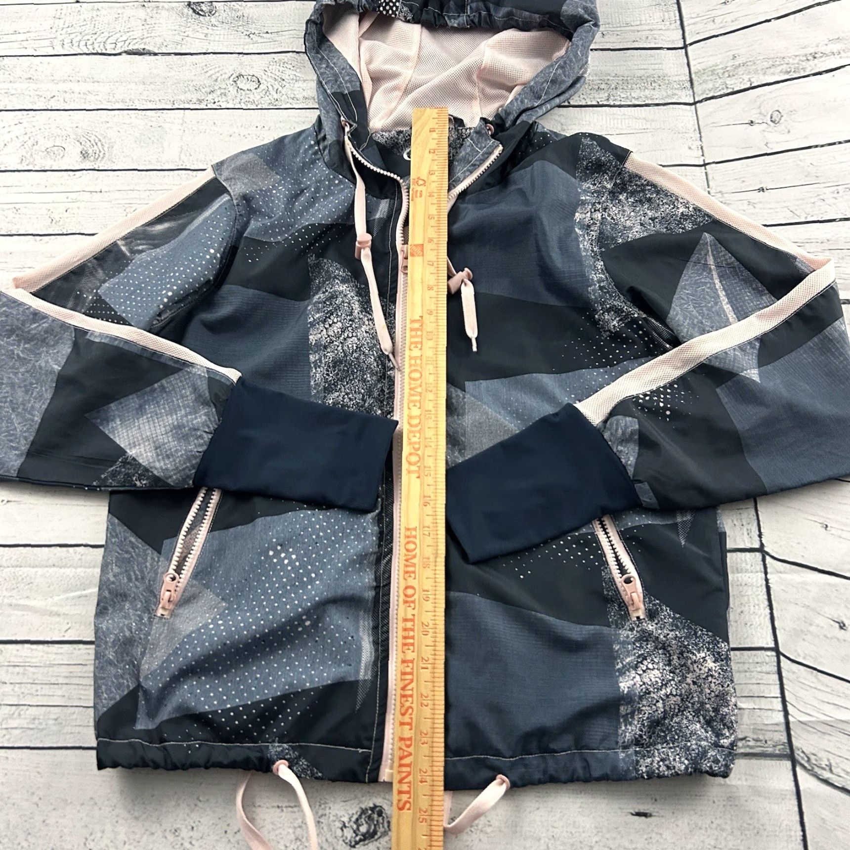 Vintage ZYIA Active Full Zip Hooded Windbreaker Jacket Women's Small Blue Pink Size S / US 4 / IT 40 - 4 Thumbnail