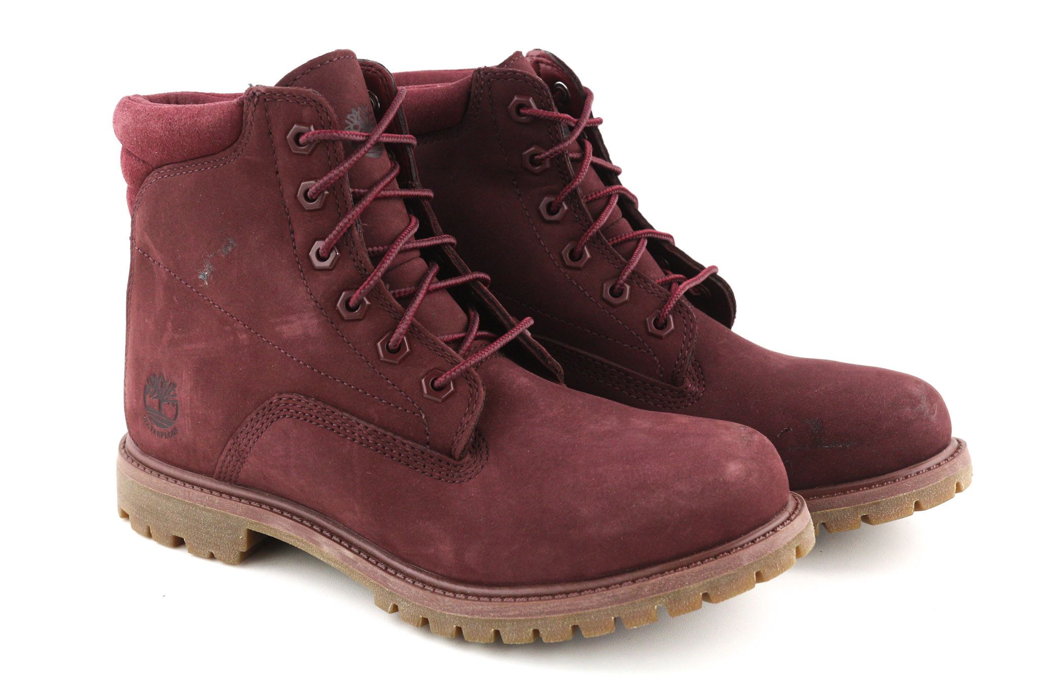 Timberland A1R2T-A4898 EU39/40 Purple Leather Lace Boots Shoes 81136 Size US 8 / IT 38 - 1 Thumbnail