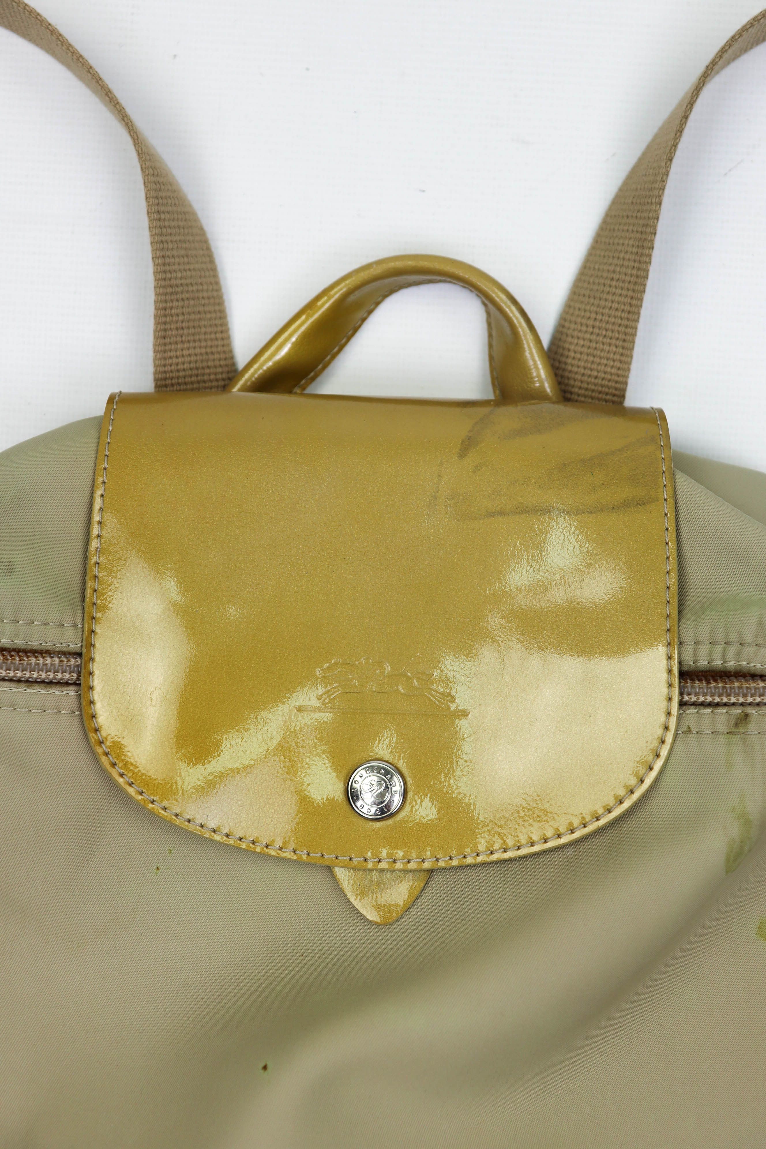 Longchamp Longchamp Paris Vintage 90s Beige Nylon Small Backpack Bag Size ONE SIZE - 7 Thumbnail