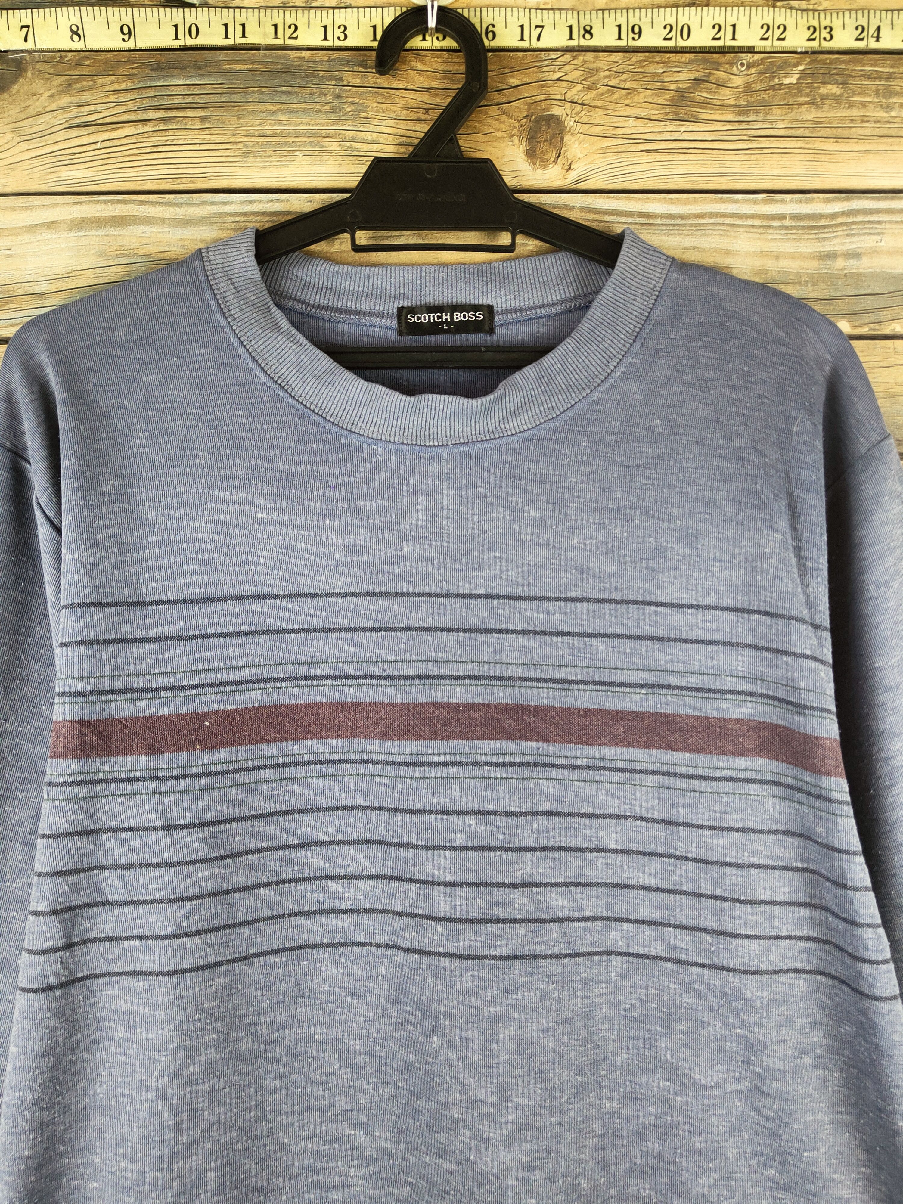 Japanese Brand Vintage & super rare Scotch Boss Blue Sweatshirts Size US L / EU 52-54 / 3 - 2 Thumbnail