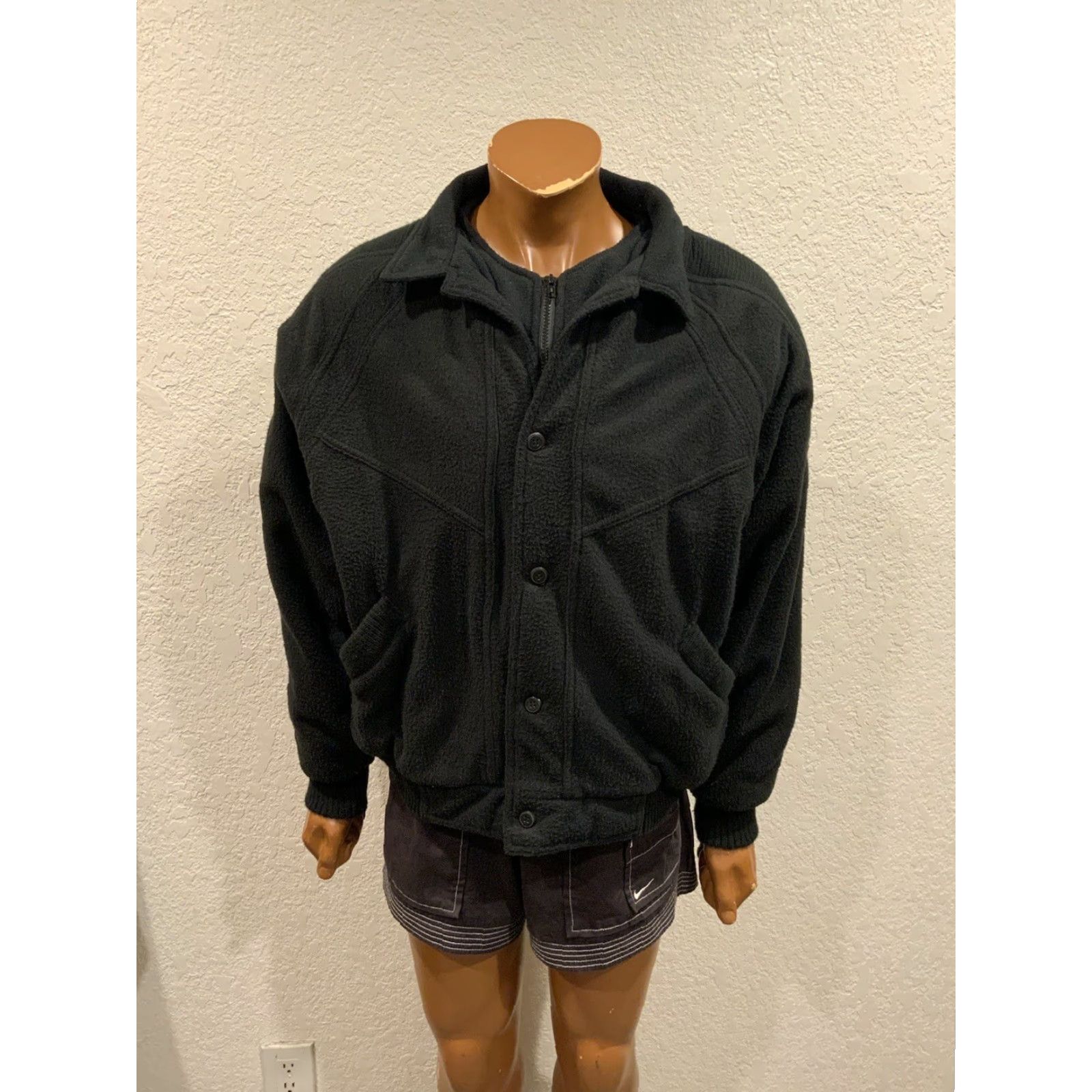 Vintage VINTAGE Gabrielle NY Pile Fleece Full Zip Batwing Warm Bomber Jacket Sz. L Men’s L Size US L / EU 52-54 / 3 - 5 Thumbnail