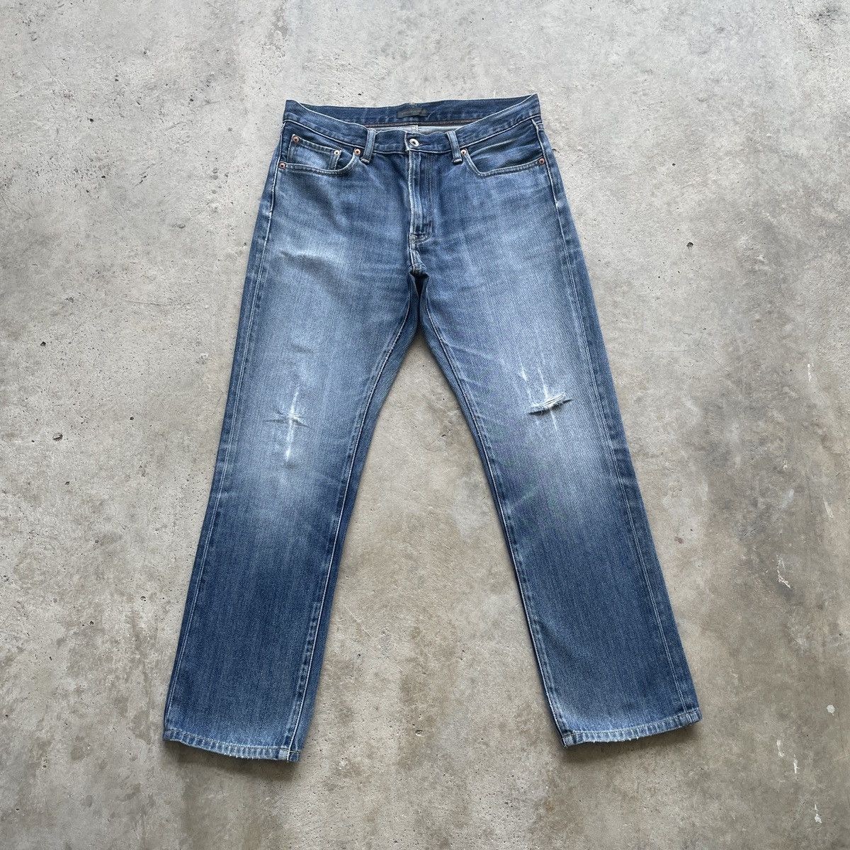 W33 Vintage Japanese Distressed Jeans Faded Denim Pants
