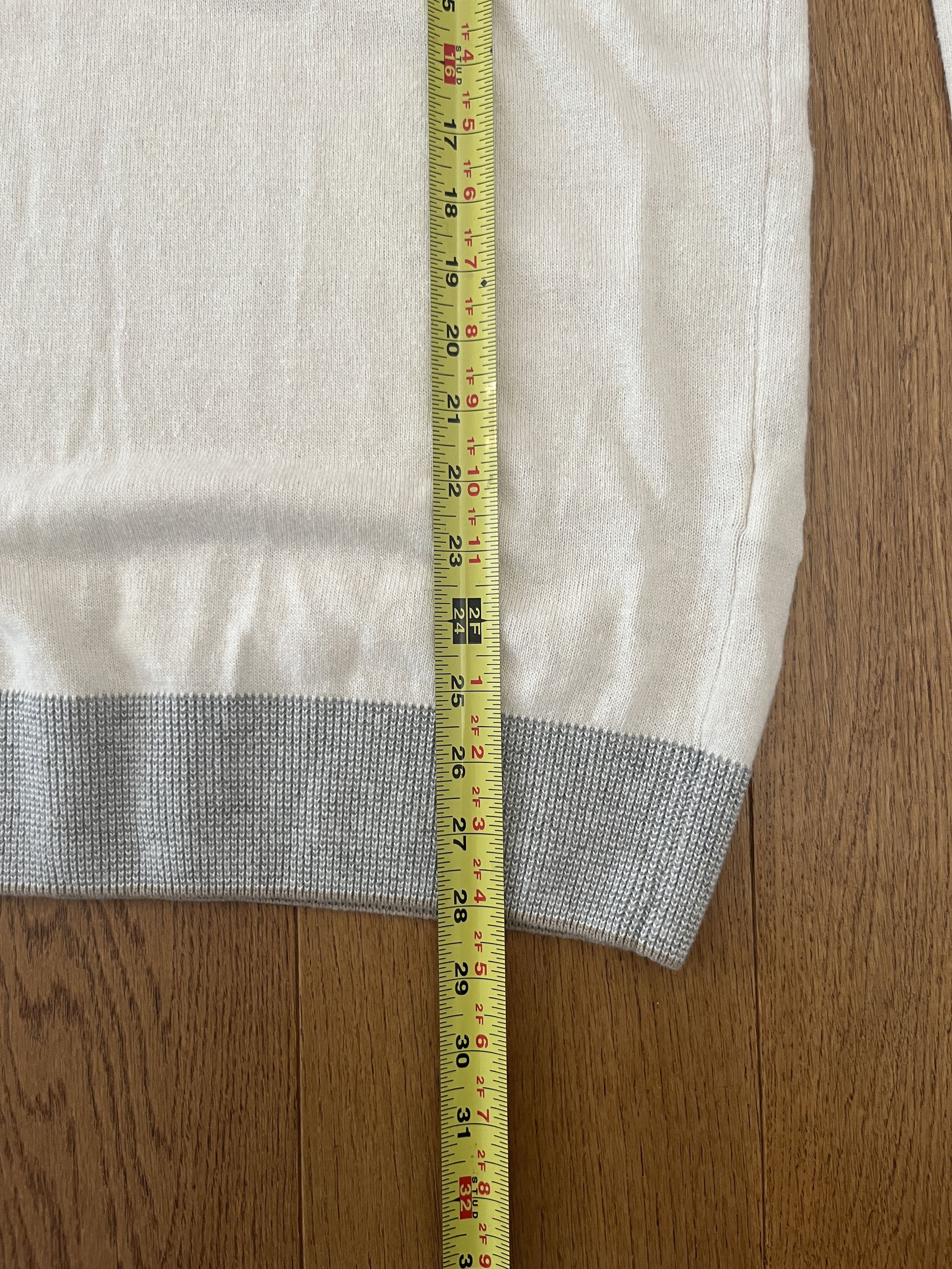 Vintage Codice Italian Merino Wool Cashmere 1/4 Zip Sweater 52 Size US L / EU 52-54 / 3 - 3 Thumbnail