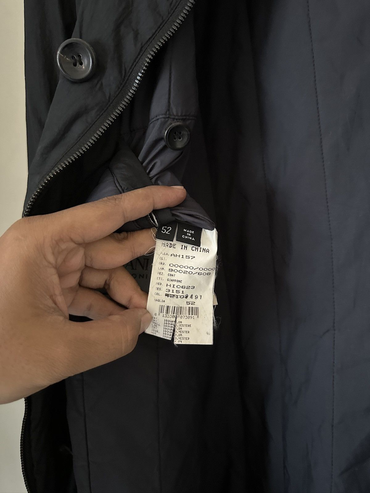 Armani Collezioni 2000s Armani Collezioni Water Repellent Nylon Long Jacket Size US L / EU 52-54 / 3 - 11 Thumbnail